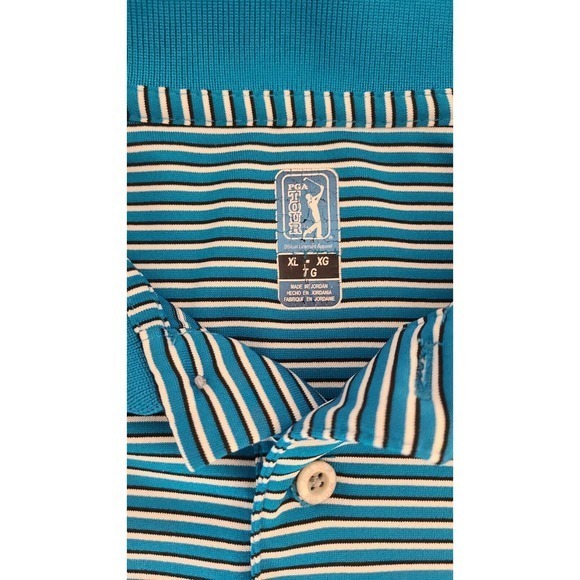 PGA Tour Polo Striped Shirt Size XL/XG/TG‎ - Picture 4 of 5